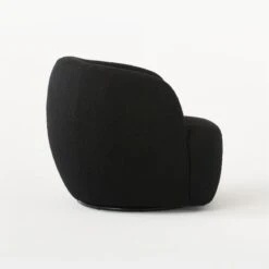 Gwyneth Black Boucle Swivel Chair -Cb2 Sales 2024 GwynethBkBclChairBlcNoirSDSSS21