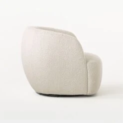 Gwyneth Ivory Boucle Swivel Chair -Cb2 Sales 2024 GwynethIvoryBclChairSDSSS21