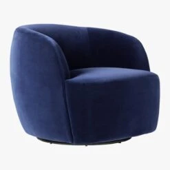 Gwyneth Navy Velvet Swivel Chair Set Of 2 -Cb2 Sales 2024 GwynethNavyVelvetChair3QFF19