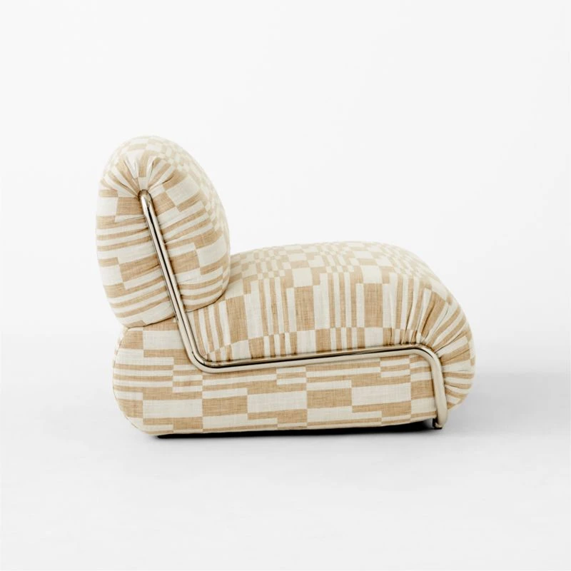 Hada Armless Geometric Patterned Lounge Chair 8 Hada Armless Geometric Patterned Lounge Chair - Image 8