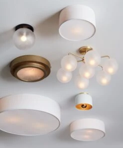 Bell White Flush Mount Light -Cb2 Sales 2024 HaloGlobeFlushMountLightAG19