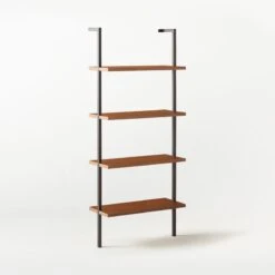 Helix Walnut Wood Wall Mount Bookshelf 70'' -Cb2 Sales 2024 Helix70inWalnutBookcase3QSSS21