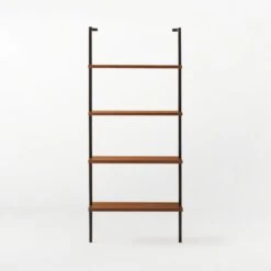 Helix Walnut Wood Wall Mount Bookshelf 70'' -Cb2 Sales 2024 Helix70inWalnutBookcaseSOSSS21