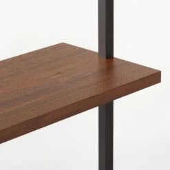 Helix Walnut Wood Wall Mount Bookshelf 70'' -Cb2 Sales 2024 Helix96inWalnutBookcaseAVSSS21 1