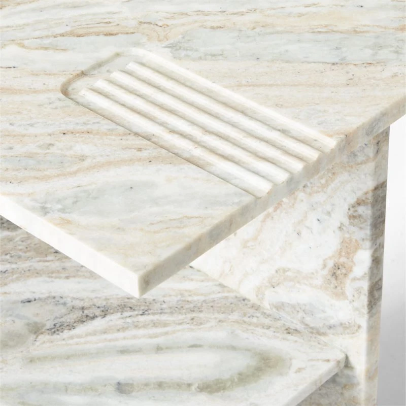 Hera Torrento Brown Marble Desk With Shelves 9 Hera Torrento Brown Marble Desk With Shelves - Image 9