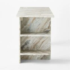 Hera Torrento Brown Marble Desk With Shelves 15 Hera Torrento Brown Marble Desk With Shelves -Cb2 Sales 2024 HeraMarbleDeskSDSSF21