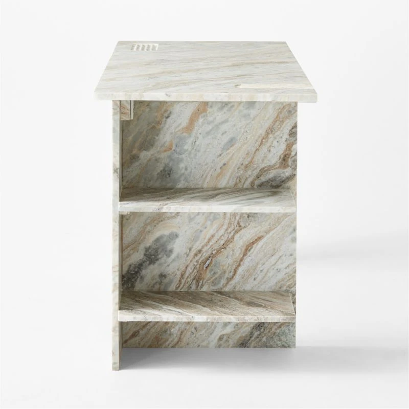 Hera Torrento Brown Marble Desk With Shelves 7 Hera Torrento Brown Marble Desk With Shelves - Image 7