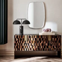 Domes Black Marble Table Lamp -Cb2 Sales 2024 HornCredenzaDomesBlackSP21 1x1