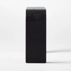 Horseshoe Black Lacquered Linen 36" Console Table 8 Horseshoe Black Lacquered Linen 36" Console Table -Cb2 Sales 2024 HorseshoeBkLqdLn36inCnslSDSSF21