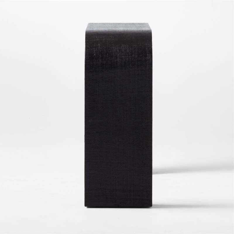 Horseshoe Black Lacquered Linen 36" Console Table 4 Horseshoe Black Lacquered Linen 36" Console Table - Image 4