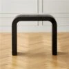 Horseshoe Black Lacquered Linen 36" Console Table