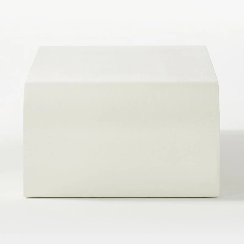 Horseshoe Ivory Lacquered Linen 60" Coffee Table 4 Horseshoe Ivory Lacquered Linen 60" Coffee Table - Image 4