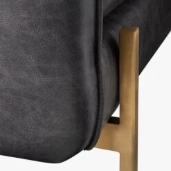 Hoxton Black Leather Sofa -Cb2 Sales 2024 HoxtonBlackLeatherSofaAVF18