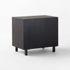 Inline Black Oak Wood 4-Drawer File Cabinet With Blackened Steel Handles -Cb2 Sales 2024 InlineBlkFilingCabinet3QBSSF23