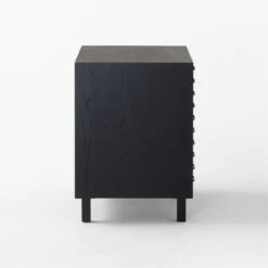 Inline Black Oak Wood 4-Drawer File Cabinet With Blackened Steel Handles -Cb2 Sales 2024 InlineBlkFilingCabinetSDSSF23