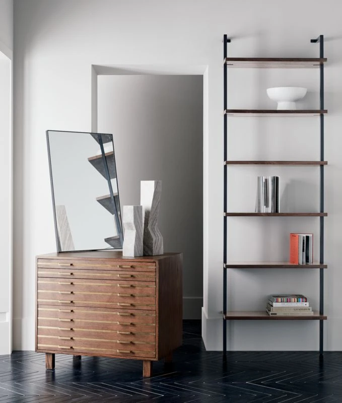 Helix Walnut Wood Wall Mount Bookshelf 96'' 3 Helix Walnut Wood Wall Mount Bookshelf 96'' - Image 3