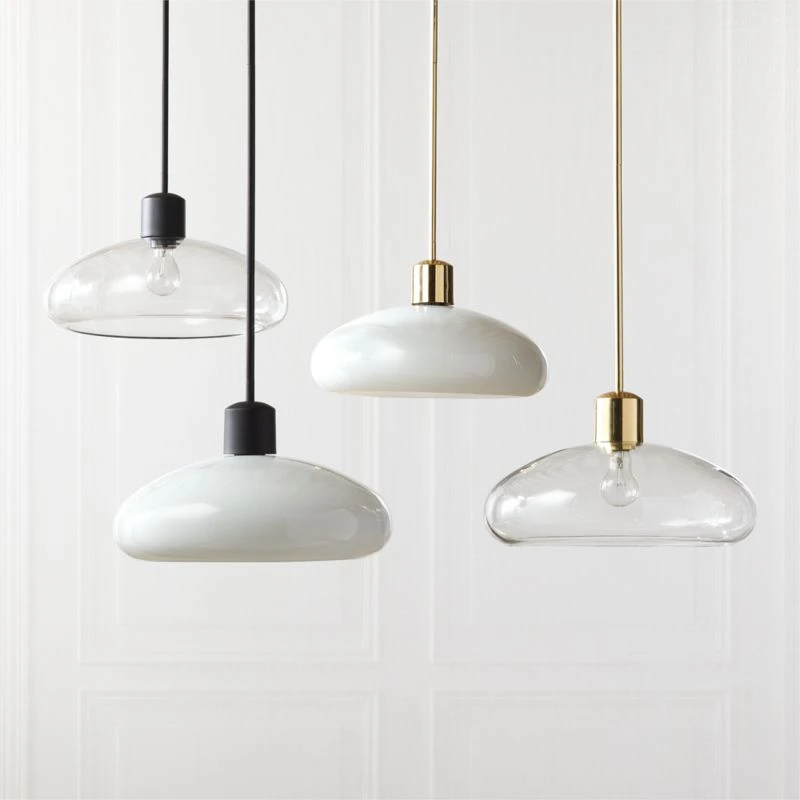 Iona Matte Black And Opaline Glass Pendant Light 5 Iona Matte Black And Opaline Glass Pendant Light - Image 5