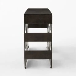 Jalousie Black Cast Aluminum Console Table 10 Jalousie Black Cast Aluminum Console Table -Cb2 Sales 2024 JalousieAlmnConsoleTblSDSSF23