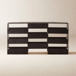 Jalousie Black Cast Aluminum Console Table