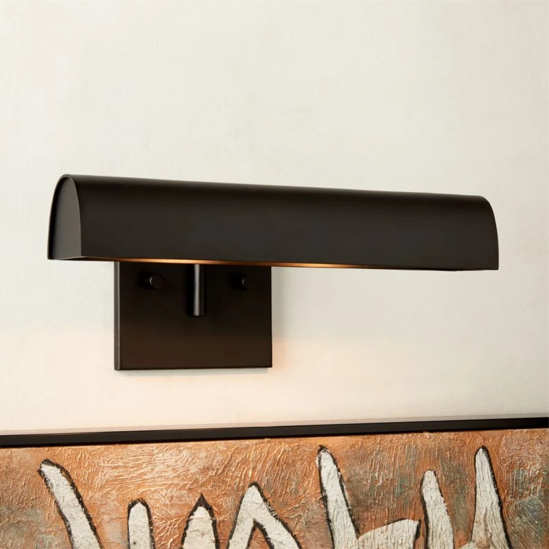 Jolie Black Picture Light Sconce 12" 2 Jolie Black Picture Light Sconce 12" - Image 2