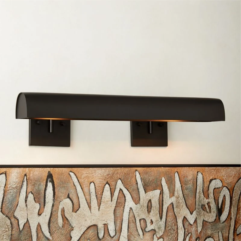 Jolie Black Picture Light Sconce 24'' 2 Jolie Black Picture Light Sconce 24'' - Image 2