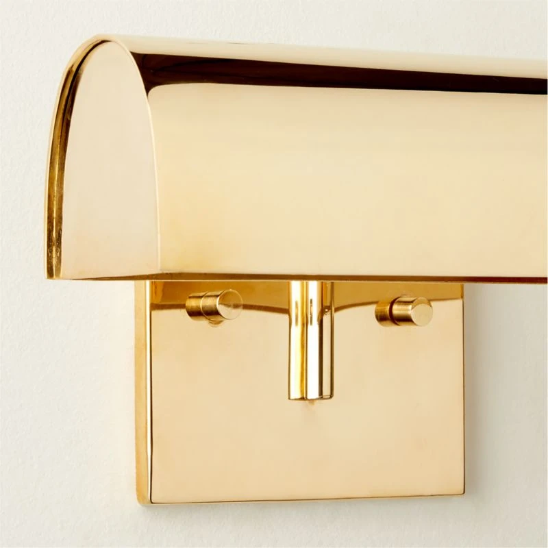 Jolie Polished Brass Picture Light Sconce 24'' 4 Jolie Polished Brass Picture Light Sconce 24'' - Image 4