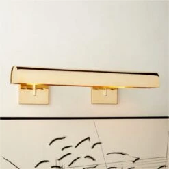 Jolie Polished Brass Picture Light Sconce 24'' 7 Jolie Polished Brass Picture Light Sconce 24'' -Cb2 Sales 2024 JoliePldBsWllArtScnc24inROF22