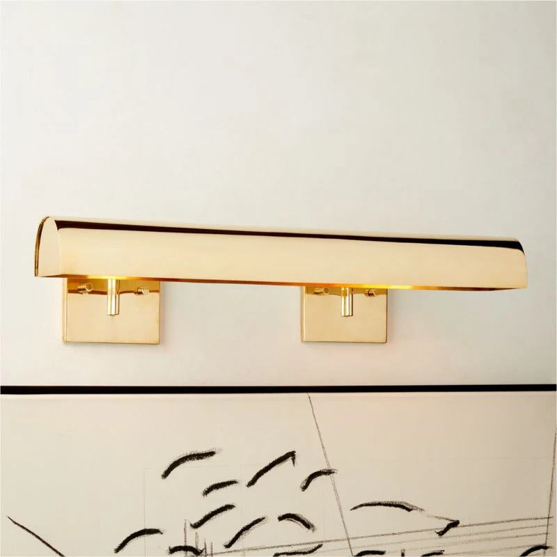 Jolie Polished Brass Picture Light Sconce 24'' 2 Jolie Polished Brass Picture Light Sconce 24'' - Image 2