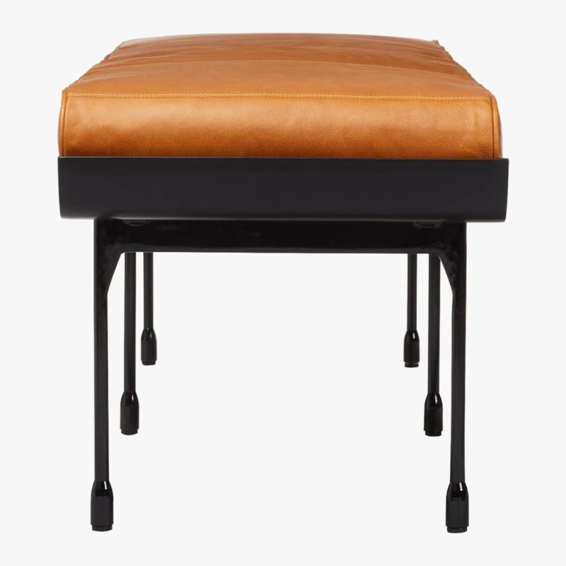 Juneau Leather And Metal Bench 5 Juneau Leather And Metal Bench - Image 5