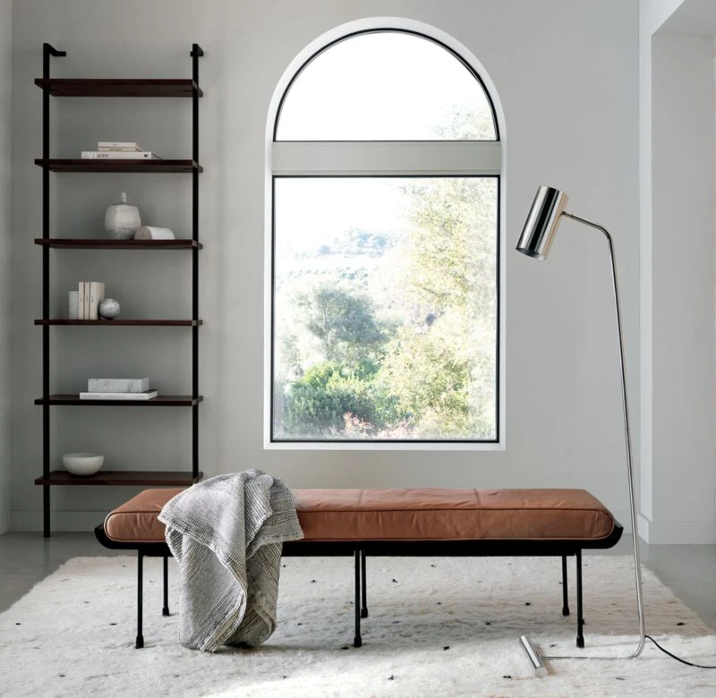 Helix Walnut Wood Wall Mount Bookshelf 96'' 2 Helix Walnut Wood Wall Mount Bookshelf 96'' - Image 2