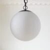Moon Globe Pendant Light With Black Chain 14"