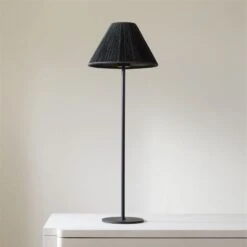 Slight Table Lamp With Black Shade