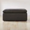 Turn Raven Black Sateen Ottoman
