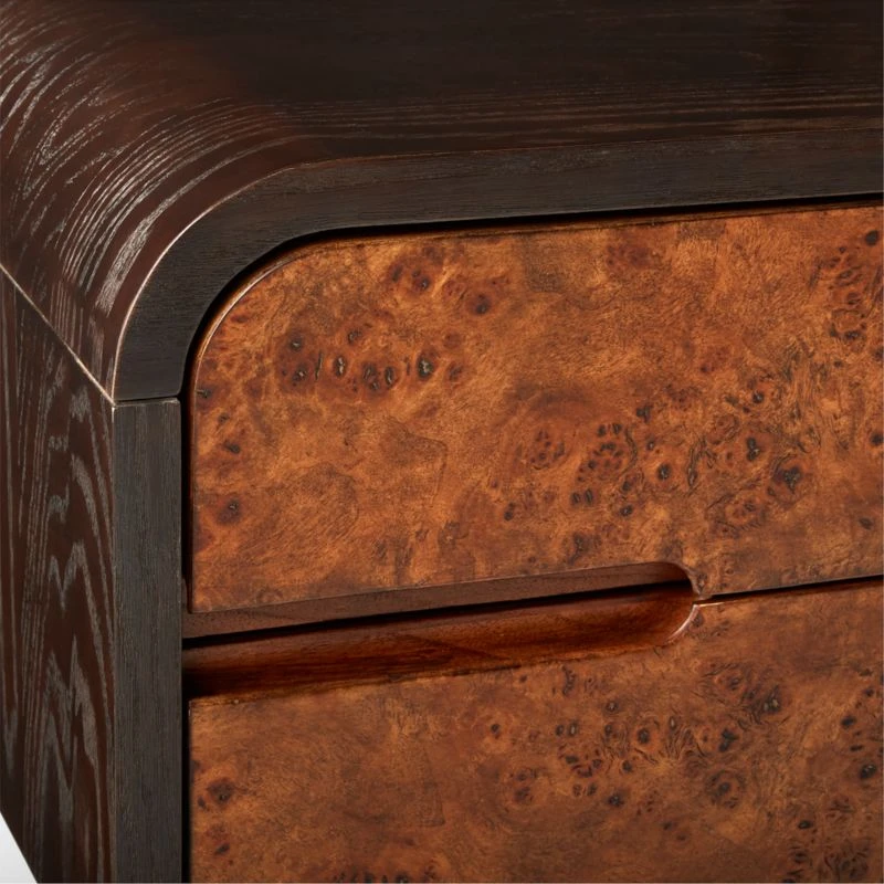 Kasen Burl Wood Executive Desk 7 Kasen Burl Wood Executive Desk - Image 7