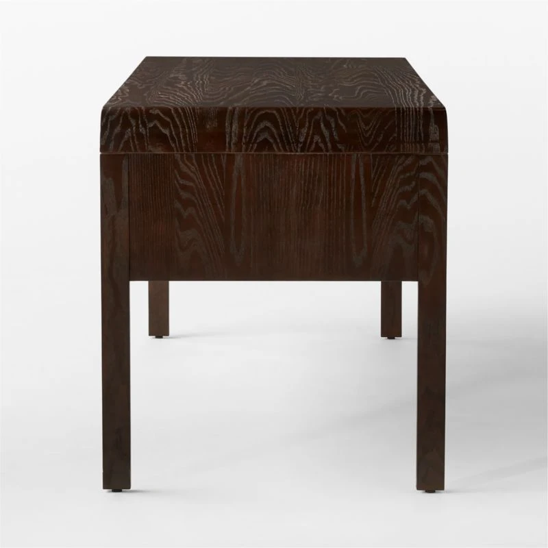 Kasen Burl Wood Executive Desk 5 Kasen Burl Wood Executive Desk - Image 5