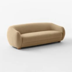 Laszlo Camel Brown Boucle Loveseat -Cb2 Sales 2024 LaszloCamelBclLoveseat3QSSF23