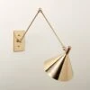Leda Polished Brass Articulating Wall Sconce