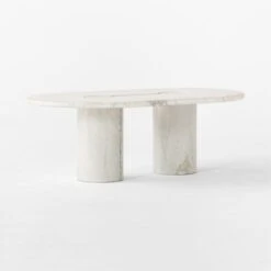 Liguria Oval White Marble Coffee Table With White Marble Base -Cb2 Sales 2024 LiguriaWtOvTpWtBsMbCfTbl3QSSF22