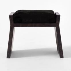 Liscio Black Burl Wood And Shearling Stool -Cb2 Sales 2024 LiscioBlkShearlingStoolSOSSS22