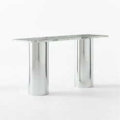 Luca White Marble Console Table 9 Luca White Marble Console Table -Cb2 Sales 2024 LucaWhiteMrblCnslTable3QSSF22