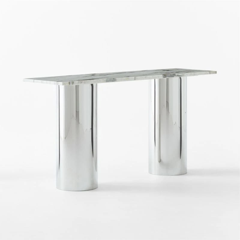 Luca White Marble Console Table 4 Luca White Marble Console Table - Image 4
