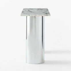 Luca White Marble Console Table 10 Luca White Marble Console Table -Cb2 Sales 2024 LucaWhiteMrblCnslTableSDSSF22