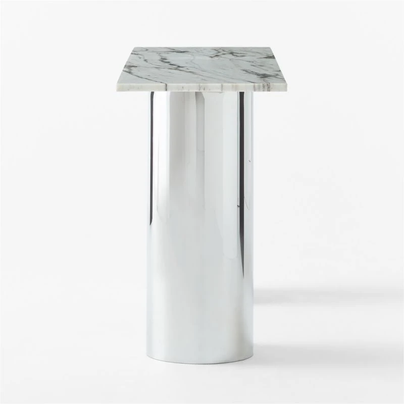 Luca White Marble Console Table 5 Luca White Marble Console Table - Image 5