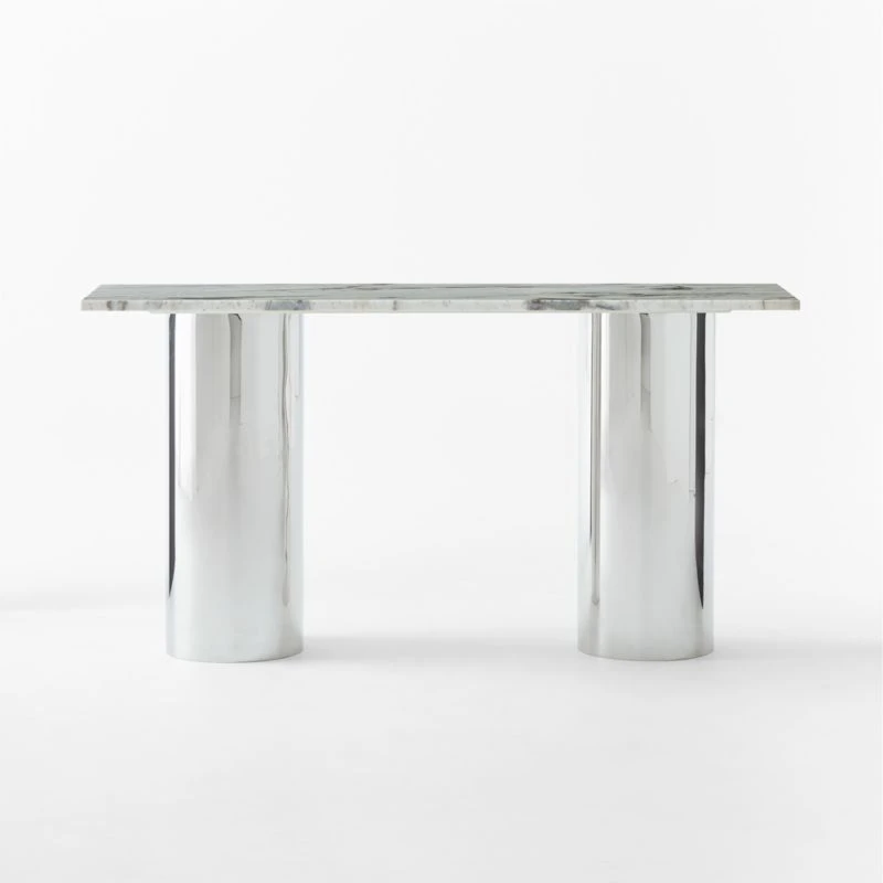 Luca White Marble Console Table 3 Luca White Marble Console Table - Image 3