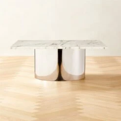 Luca White Marble Coffee Table