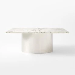 Luca White Marble Coffee Table -Cb2 Sales 2024 LucaWhiteMrblTpCffTblSOSSF22
