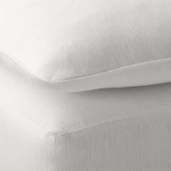 Lumin Snow White Performance Fabric Ottoman -Cb2 Sales 2024 LuminWtPrfFbcOttomanAVSSF23