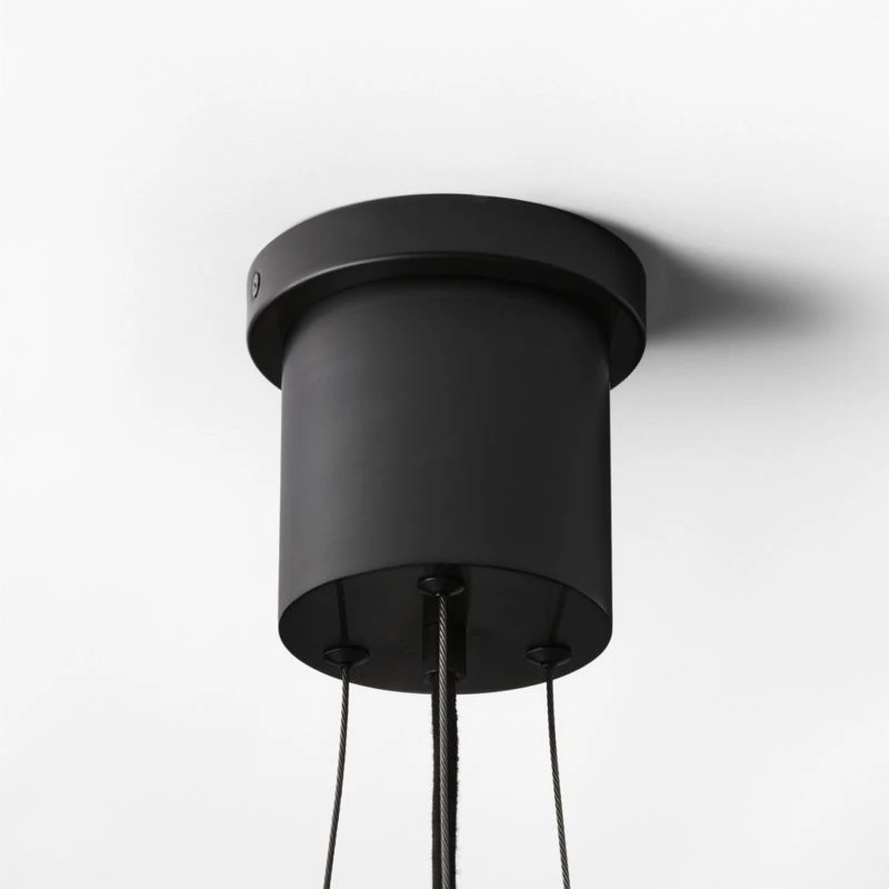 Luz Frosted Glass Chandelier 4 Luz Frosted Glass Chandelier - Image 4