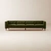 Marconi 4-Seater Tufted Green Velvet Sofa