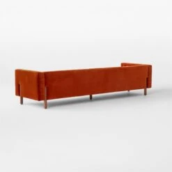 Marconi 4-Seater Tufted Rust Velvet Sofa -Cb2 Sales 2024 Marconi4StrCpVltTftdSofa3QBSSF22